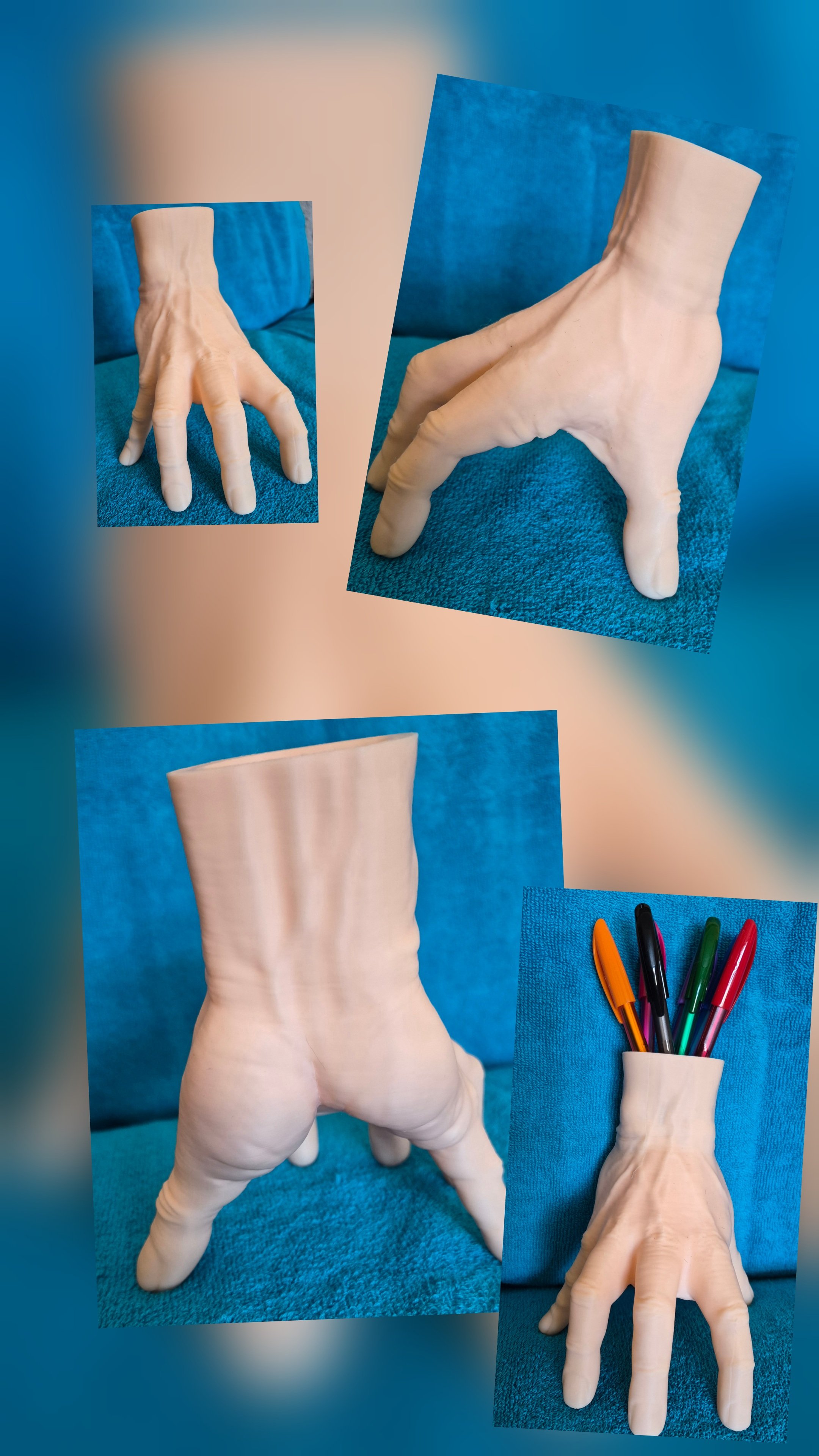 Thing hand pen/brush holder