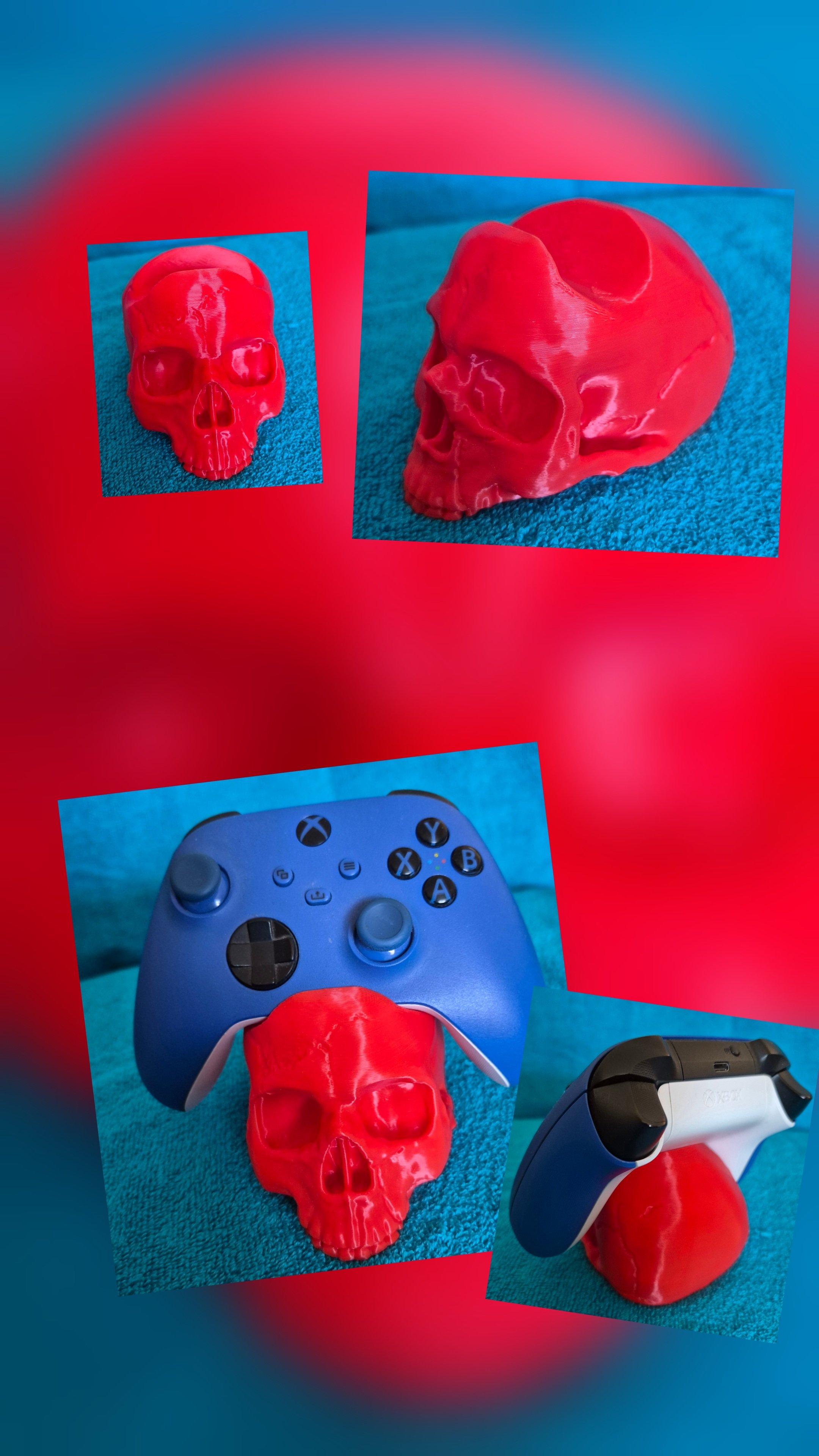 Red skull Xbox controller holder
